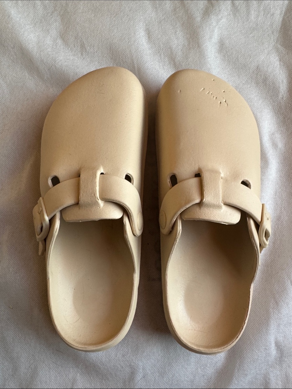 Women's Beige Foam Slip-On Clog - Comfortable Everyday Shoes